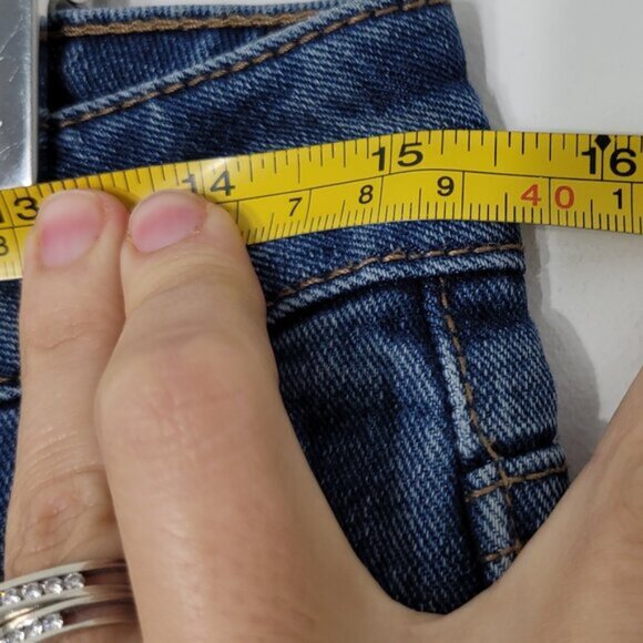 Forever 21 Women's Blue Denim Front Zip Regular Fit Pocket Skinny Jeans Size 28 - Picture 10 of 11